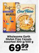 Wholesome Earth Gluten Free Cereals Assorted-300g/500g Each