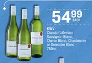 KWV Classic Collection Sauvignon Blanc,Chenin Blanc,Chardonnay Or Grenache Blanc-750ml Each