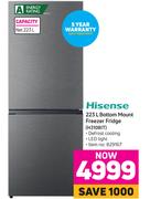 Hisense 223L Bottom Mount Freezer Fridge H310BIT