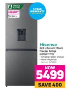 Hisense 222L Bottom Mount Freezer Fridge H310BIT-WD