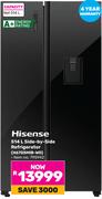Hisense 514L Side By Side Refrigerator H670SMIB-WD