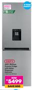 Defy 245L Bottom Freezer Fridge With Water Dispenser DAC449