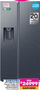Samsung 617Ltr Side-By-Side Freezer Fridge With Water Dispenser RS64DG53R3B1FA