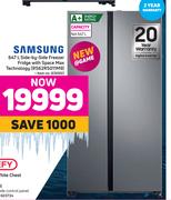 Samsung 647L Side By Side Freezer Fridge With Space Max Technology RS62R5011M9