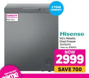 Hisense 142L Metallic Chest Freezer H175CFS