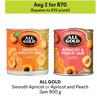 All Gold Smooth Apricot Or Apricot & Peach Jam-For Any 2 x 900g