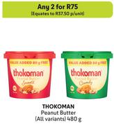 Thokoman Peanut Butter (All Variants)-For Any 2 x 480g