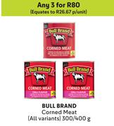 Bull Brand Corned Meat All Variants-For Any 3 x 300g/400g