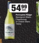Porcupine Ridge Sauvignon Blanc Chardonnay Or Chenin Blanc-750ml
