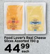 Food Lover's Real Cheese Slices Assorted-150g Each