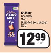 1Cadbury Chocolate Slab Assorted-80g Each