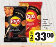 Simba Lays Potato Chips Assotyrf-For Any 2 x 120g