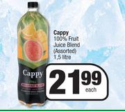 Cappy 100% Fruit Juice Blend Assorted-1.5L Each