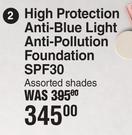 Bionike Defence Color High Protection Anti Blue Light Anti Pollution Foundation SPF30 Assorted Shade