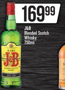 J&B Blended Scotch Whisky-750ml