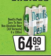 Devil's Peak Zero To Hero Non Alcoholic Beer(All Variants)-6 x 330ml Per Pack