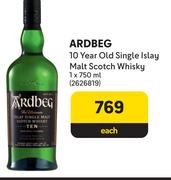 Ardbeg 10 Year Old Single Islay Malt Scotch Whisky-750ml