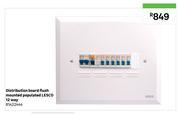 Lesco 12 Way Flush Mounted Populated Distribution Board 81422444