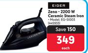 Eiger Zeno-2200W Ceramic Steam Iron EG-SI003 445933