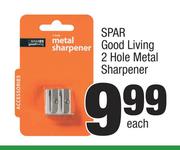Spar Good Living 2 Hole Metal Sharpener-Each