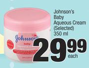 Johnson's Baby Aqueous Cream (Selected)-350ml Each