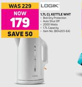 Logik 1.7L CL Kettle WHT
