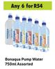 Bonaqua Pump Water Assorted-For 6 x 750ml