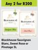Blockhouse Sauvignon Blanc, Sweet Rose Or Pinotage-For 2 x 3L