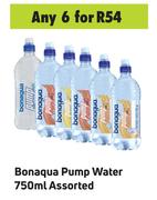 Bonaqua Pump Water Assorted-For 6 x 750ml