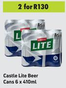 Castle Lite Beer Cans-For 2 x 6 x 410ml