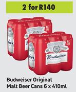 Budweiser Original Malt Beer Cans-For 2 x 6 x 410ml