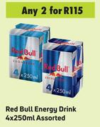 Red Bull Energy Drink Assorted-For 2 x 4 x 250ml