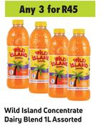 Wild Island Concentrate Dairy Blend Assorted-For 3 x 1L