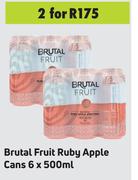 Brutal Fruit Ruby Apple Cans-For 2 x 6 x 500ml