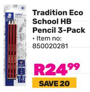 Staedtler Tradition School HB Pencil 3 Pack (850020281)