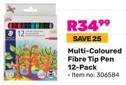 Staedtler Multi Coloured Fibre Tip Pen 12 Pack (306584)