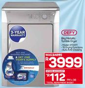 DEFY 8KG Metallic Tumble Dryer - DTD311