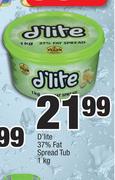 D'lite 37% Fat Spread Tub-1Kg