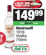 Smirnoff 1818 Vodka-750ml