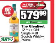 The Glenlivet 12 Year Old Single Malt Scotch Whisky-750ml