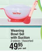 Baby Things Weaning Bowl Set With Suction 2 Piece Assprted-Per Set