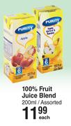 Purity 100% Fruit Juice Blend Assorted-200ml Each