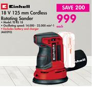 Einhell 18V 125mm Rotating Sander TE-RS 18-Each