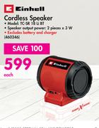 Einhell Cordless Speaker TC-SR 18 Li BT-Each