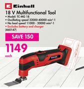Einhell 18V Multifunctional Tool TC-MG 18-Each