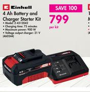 Enhell 4Ah Battery & Charger Starter Kit Z-4512042-Per Kit