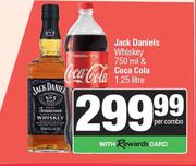 Jack Daniels Whisky 750ml & Coca Cola 1.25L-Per Combo
