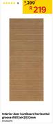 Interior Door Hardboard Horizontal Groove W 813 X H 2032mm