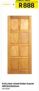 Entry Door Mixed Timber 8 Panel W 813 X H 2032mm