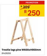 Trestle Legs Pine W 600 X H 900mm
